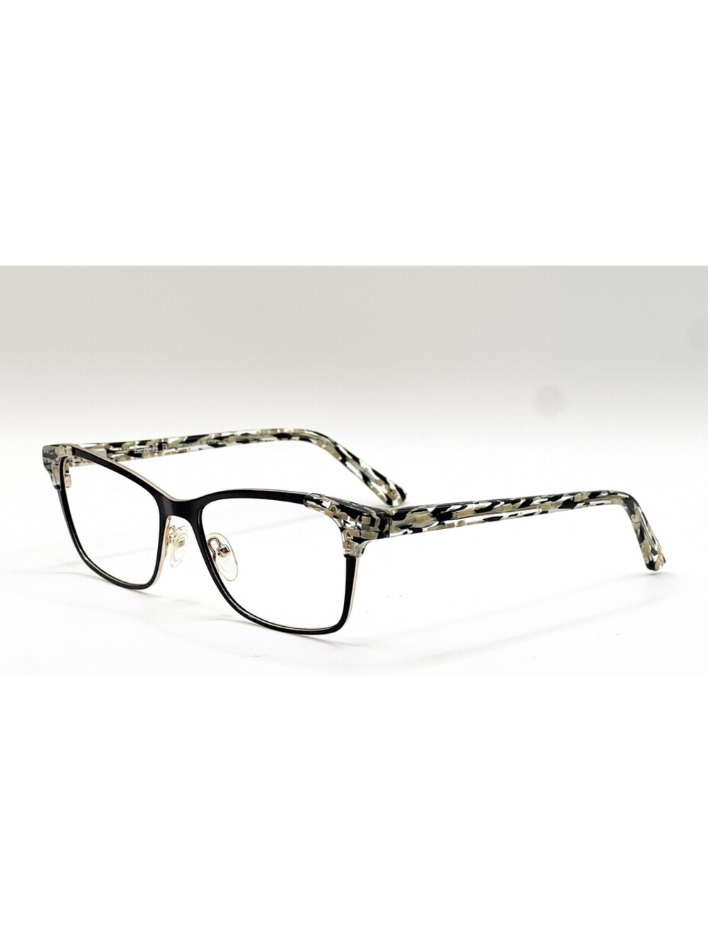 L.a.m.b. LA074 Blk Black Gold Unisex Full Rim Eyeglass Frames 54-16-140